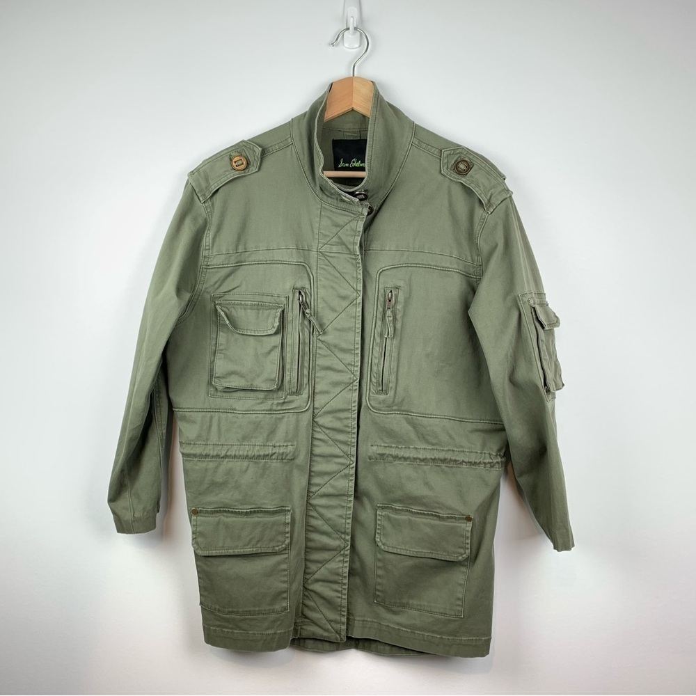 Sam Edelman Womens Military Jacket Sz Large Army Green Multiple Pockets Gorpcore